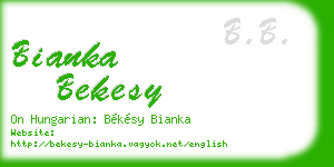 bianka bekesy business card